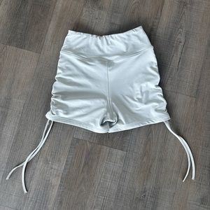 BO + TEE - Side Ruched Shorts in Grey